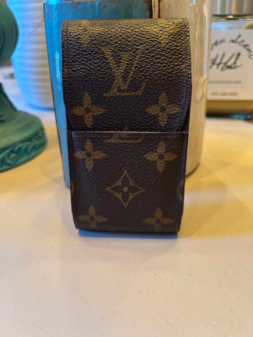 Louis Vuitton Monogram Canvas Small Case in Brown and Gold
